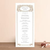 "charmed" - Wedding Programs in Honey by Jen Owens - Front