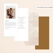 "charmed" - Wedding Programs in Honey by Jen Owens - Back of Card Options