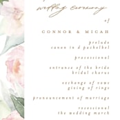 "beautiful peonies" - Wedding Programs in Spring by Phrosné Barwood - Detail