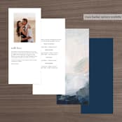 "Evelyn" - Wedding Programs in Capri by Nicole Walsh - Back of Card Options