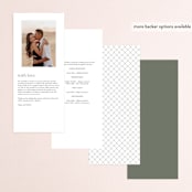 "Modern Bookmark" - Wedding Programs in Cactus by Jill Means - Back of Card Options