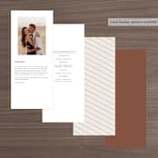 "Delicate Names" - Wedding Programs in Buttercream by Jessica Williams - Back of Card Options