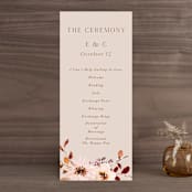 "Love Garden" - Wedding Programs in Potpourri by Petra Kern - Front