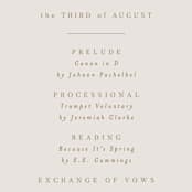 "Emblem" - Wedding Programs in Champagne by Everett Paper Goods - Detail