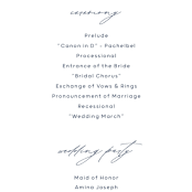 "Alchemy" - Wedding Programs in Deep Sea by Olivia Raufman - Detail