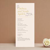 "Brooklynite" - Wedding Programs in Bisque by Annie Clark - Front