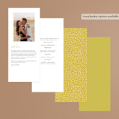 "Brooklynite" - Wedding Programs in Bisque by Annie Clark - Back of Card Options