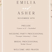 "Bohemian Pampas" - Wedding Programs in Sand by Kaydi Bishop - Detail