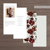 "harvest" - Wedding Programs in Cabernet by Everett Paper Goods - Back of Card Options