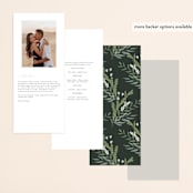 "Collection" - Wedding Programs in Blanco by Kaydi Bishop - Back of Card Options