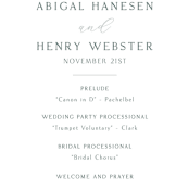 "Collection" - Wedding Programs in Blanco by Kaydi Bishop - Detail