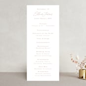 "Party Accordingly" - Wedding Programs in Blush by Hudson meet Rose - Front