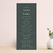 "Swanky" - Wedding Programs in Forest by Carolyn Nicks - Front