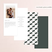 "Swanky" - Wedding Programs in Forest by Carolyn Nicks - Back of Card Options
