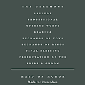 "Swanky" - Wedding Programs in Forest by Carolyn Nicks - Detail