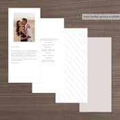 "Overjoyed" - Wedding Programs in Almond by Jill Means - Back of Card Options