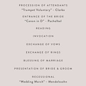 "Overjoyed" - Wedding Programs in Almond by Jill Means - Detail