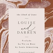 "Jasper" - Wedding Programs in Sandstone by Everett Paper Goods - Detail