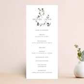 "Floral Union" - Wedding Programs in Black Sugar by Pati Cascino - Front