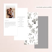 "Floral Union" - Wedding Programs in Black Sugar by Pati Cascino - Back of Card Options