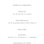 "Floral Union" - Wedding Programs in Black Sugar by Pati Cascino - Detail