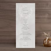 "Abundant Wreath" - Wedding Programs in Fog by Pixel and Hank - Front