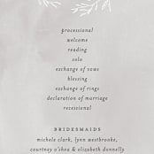 "Abundant Wreath" - Wedding Programs in Fog by Pixel and Hank - Detail