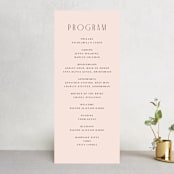 "Casablanca" - Wedding Programs in Blush by Lori Wemple - Front