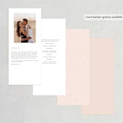 "Casablanca" - Wedding Programs in Blush by Lori Wemple - Back of Card Options