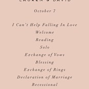 "Silky Way" - Wedding Programs in Midnight by Petra Kern - Detail