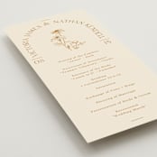 "Floral Type Arch" - Wedding Programs in Cream by Baumbirdy - Detail