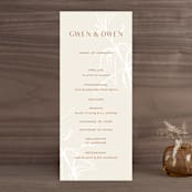 "Ovalon" - Wedding Programs in Terracotta by Pati Cascino - Front