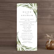"Orchard" - Wedding Programs in Laurel Bough by Erin L. Wilson - Front