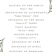 "Orchard" - Wedding Programs in Laurel Bough by Erin L. Wilson - Detail