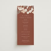 "Leaf Cascade" - Wedding Programs in Latte by Alethea and Ruth - Front