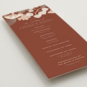 "Leaf Cascade" - Wedding Programs in Latte by Alethea and Ruth - Detail