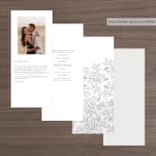 "Loving" - Wedding Programs in Cloudy by Paper Raven Co. - Back of Card Options