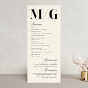 "Big Date" - Wedding Programs in Ivory by Anastasia Makarova - Front