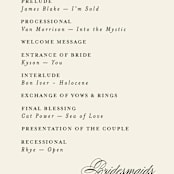 "Big Date" - Wedding Programs in Ivory by Anastasia Makarova - Detail
