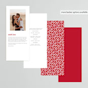 "Double Xi" - Wedding Programs in Cherry by fatfatin - Back of Card Options