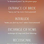 "Retro Grid" - Wedding Programs in Sunset by Simona Camp - Detail