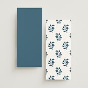 "Kantha Quilt" - Wedding Programs in Indigo by Nazia Hyder - Back of Card Options