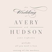 "Anson" - Wedding Programs in Latte by Kristie Kern - Detail