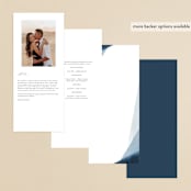 "Trio" - Wedding Programs in Ocean by Erin L. Wilson - Back of Card Options