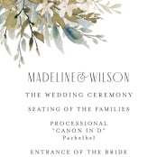 "Wedding Festive" - Wedding Programs in Frost by Chris Griffith - Detail