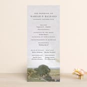 "Roman Landscape" - Wedding Programs in Moss by Olivia Kanaley Inman - Front