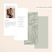 "Roman Landscape" - Wedding Programs in Moss by Olivia Kanaley Inman - Back of Card Options