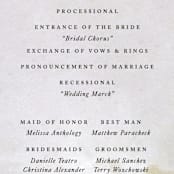 "Roman Landscape" - Wedding Programs in Moss by Olivia Kanaley Inman - Detail
