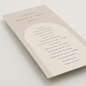 "the arch" - Wedding Programs in Stone by Elly - Detail
