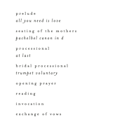 "Bold Modernist" - Wedding Programs in Ink by Kristie Kern - Detail